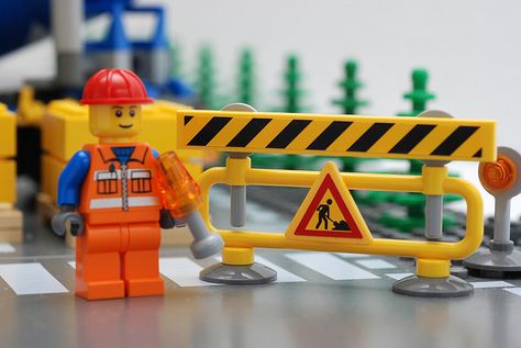 Lego construction worker Lego Construction Worker, Lego Vbs, Lego Halloween, Lego Construction, Lego Design, Construction Worker, Lego, Halloween, Design