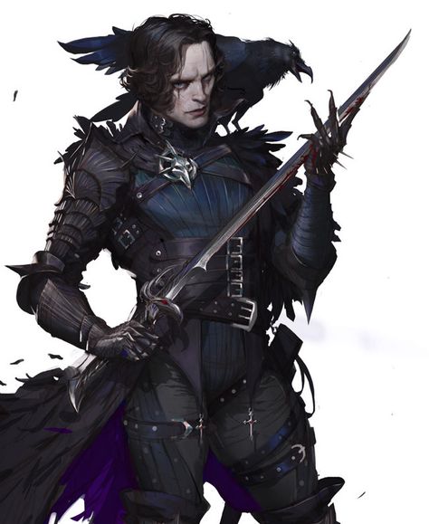 Shadar Kai, Eric Draven, 다크 판타지, Dungeons And Dragons Characters, Dnd Art, Fantasy Warrior, High Fantasy, Fantasy Rpg, Fantasy Inspiration