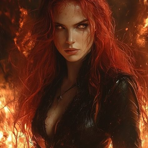 Channeling the fiery essence of a siren, this character embodies both danger and allure. With a powerful presence and a fierce gaze, she stands at the edge of the abyss. What are your thoughts on this fiery interpretation of a siren? #DigitalArt #Siren #FantasyArt #Gothic Sun Eater, Siren Queen, The Abyss, Character Ideas, The Edge, Fantasy Art, Witch, Essence, Digital Art