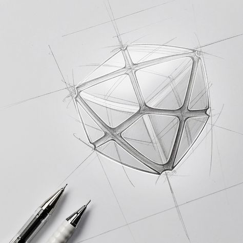 Design Sketches & Illustrations 2019 (Part 4) on Behance Basic Sketching, Industrial Design Portfolio, Structural Drawing, Diy Wall Art Decor, Industrial Design Sketch, Car Design Sketch, Cube Design, Drawing Expressions, Hand Sketch