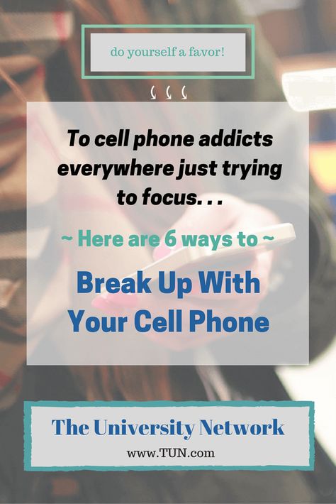 Separating yourself from your phone is a difficult task. But you need to. Here are 6 steps to breaking up with your phone. Character Building Activities, Dorm Tips, Healthy In College, Dorm Hacks, College Survival Guide, College Lifestyle, College Packing, College Survival, Class Management