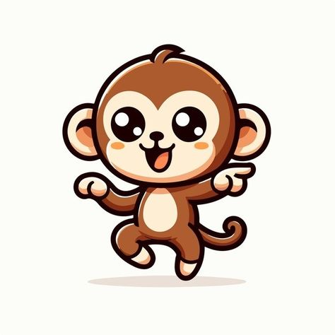 Animated Monkey, Monkey Cartoon, Monkey Dance, Cartoon Monkey, Animal Doodles, Yearbook, Cartoon Animals, Premium Vector, Cute Cartoon