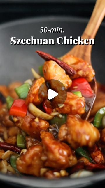 Christie Lai on Instagram: "30-min. Szechuan Chicken 📝 Recipe link in profile or visit www.christieathome.com & search for recipe with measurements   Fried chicken tossed in a sweet, savory sauce with spicy flavors and Szechuan peppercorns for a mouth-tingling sensation. A Chinese food with bold flavors ready in 30 minutes! This chicken stir fry is best served with hot rice.   #recipe #recipeoftheday #recipes #recipeshare #easyrecipes #newrecipe #asianeats #asiancooking #asianfoodlover #asianfoodie #asianfoodporn #asianfood  #Asianfoods  #asianrecipes  #asiancuisine #asiancooking #asianfoodrecipes #chinesecooking  #chinesefoods #chinesefood #chinesefoodporn #chinesecuisine #chineserecipe #chinesefoodie #chinesefoodlover #chicken #chickenbreast #chickenrecipes  #chickendinner #chickenrecip Hot Rice Recipe, Schezwan Chicken, Szechuan Recipes, Szechuan Chicken, Chinese Chicken Recipes, Chicken Recipes Video, Chicken Stir Fry, Chinese Cooking, Asian Cooking