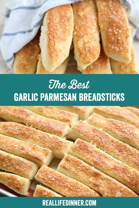 Garlic Parmesan Breadsticks, Garlic Parmesan Bread, Parmesan Breadsticks, First Bread Recipe, Breadsticks Easy, Cheese Bread Sticks, Parmesan Bread, French Bread Recipe, Bread Sticks