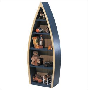 Rowboat Bookcase, Posh Tots Nautical Kids Bedroom, Boat Bookcase, Boat Shelf, Decor Marin, Nautical Home, Big Boy Room, Bookcase Shelves, Childrens Furniture, Bookcase Storage