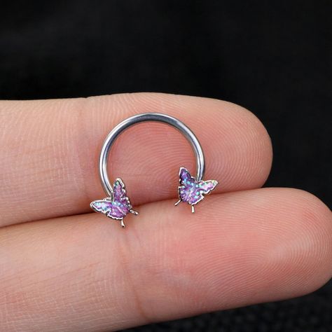 Septum Piercing Jewelry Unique, Cool Septum Jewelry, Butterfly Septum, Cute Septum Rings, Septum Nose Piercing, Daith Ring, Captive Bead Ring, Septum Piercing Jewelry, Daith Earring