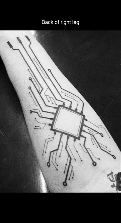 Circuit Board Tattoo, Computer Tattoo, Circuit Tattoo, Electronic Tattoo, Tech Tattoo, Cyberpunk Tattoo, Muster Tattoos, Original Tattoos, Geniale Tattoos