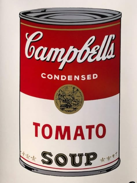 Andy Warhol "Campbell's Tomato Soup" | poster Dimension approx. H.90 x W.60cm Quality paper 300gsm, glossy poster repro excellent condition. This purchase is for PERSONAL USE ONLY, commercial use is prohibited. Soup Poster, Campbell's Tomato Soup, Campbells Recipes, Campbell's Soup Cans, Andy Warhol Art, Glow Getter, Condensed Tomato Soup, Warhol Art, Canning Vegetables