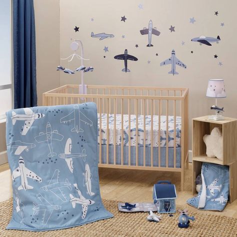 Let your baby aviator drift off to dreamland soaring through starry skies with our new Little Aviator 3-Piece Crib Bedding Set ✈️💙 Mini Crib Bedding, Soft Blue Background, Cribs Baby, Airplane Nursery, Baby Crib Bedding Sets, Nursery Sets, Blue Bedding Sets, Room Neutral, Baby Room Neutral