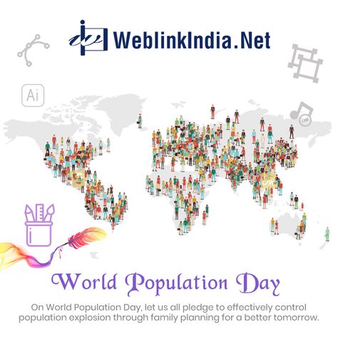 On World Population Day, Let us all pledge to effectively control population explosion through family planning for a better tomorrow. #PopulationDay #WorldPopulationDay #WorldPopulationDay2018 #WeblinkIndia Population Explosion, World Population Day, Population Day, Trending Topic, A Better Tomorrow, World Population, Better Tomorrow, Family Planning, Tomorrow Will Be Better