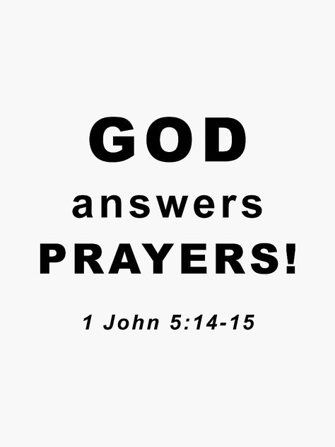 "God Answers Prayers" Sticker for Sale by JunZel | Redbubble Affirmation Scripture, Christian Hairstyles, God Loves Us, God Answers Prayers, Christian Quotes Prayer, Answered Prayers, Bible Study Verses, Good Prayers, Christian Bible Quotes