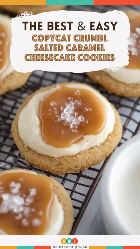 Crumble Cookie Copycat Recipe Apple Pie, Recipes Using Caramel Candy, Gluten Free Crumbl Cookie Copycat, Holiday Crumbl Cookies, Crumble Cheesecake Cookies, Crumbl Copycat Recipes, Crumbl Christmas Cookies, Diy Crumbl Cookies, Crumble Cookie Copycat Recipe