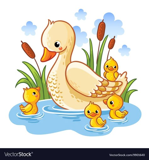 Patinho Scenery Drawing For Kids, Duck And Ducklings, Duck Drawing, Hapkido, Drawings For Kids, Kids Drawings, Bird Drawings, Art Drawings For Kids, Painting For Kids