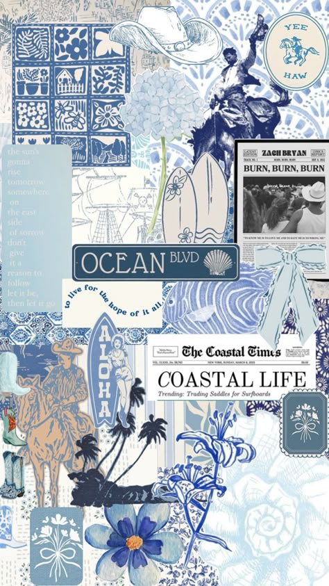 Blue Scrapbook, Surf Room, Cute Summer Wallpapers, Wallpaper Iphone Summer, Coastal Life, Iphone Wallpaper Photos, Phone Wallpaper Patterns, Iphone Design, Coastal Cowgirl