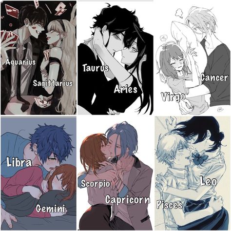 Leo X Aries Ship Drawing, Anime Zodiac Signs Couples, Disney Zodiac, Zodiac Signs Couples, Zodiac Circle, Zodiac Signs Pictures, Dragon Zodiac, Virgo Girl, Aries Zodiac Facts