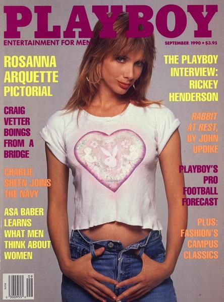 Rosanna Arquette, Rickey Henderson, Magazine Wall, Kelly Monaco, Hugh Hefner, Shannen Doherty, Charlie Sheen, Weird Science, Playboy Playmates