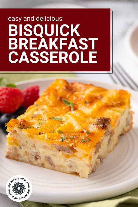 Bisquick Breakfast Casserole Bisquick Breakfast Casserole Bacon, Bisquick Egg Bake Breakfast Casserole, Breakfast Casserole With Bisquick, Breakfast Casserole Bisquick, Bisquick Breakfast Casserole, Bisquick Breakfast, Bisquick Recipes Breakfast, Eggs And Veggies, Happy Breakfast