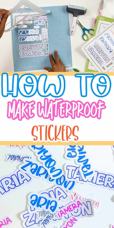 Stickers With Cricut, Diy Balayage, Cricut Explore Projects, Homemade Stickers, Projets Cricut, Stickers Design, How To Make Stickers, Cricut Projects Beginner, Make Your Own Stickers