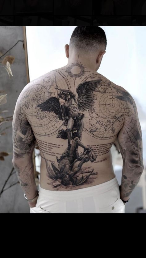 Greek God Back Tattoo, Backpiece Tattoo Men, Upper Back Tattoo Men, Back Piece Tattoo Men, Tattoo Espalda, Tato Maori, Alchemy Tattoo, Backpiece Tattoo, Full Tattoo