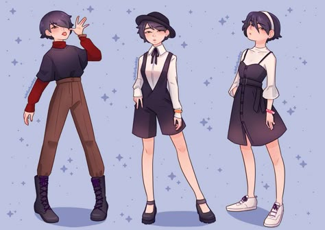 Kagami Redesign, Miraculous Outfit Ideas, Kagami Miraculous, Miraculous Redesign, Miraculous Ladybug Au, Nonbinary Fashion, Artstyle Study, Jeremy Zag, Miraculous Ladybug Fanart