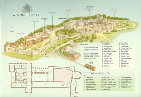 Windsor Castle Layout and plan. Will eventually sketch it out and frame it along with other English Castles for English Dining room. Castle Layout, Fantasy Locations, Castle Floor Plan, Castle Plans, Wooden Castle, Tower Apartment, Setting Inspiration, English Castles, Cathedral Architecture