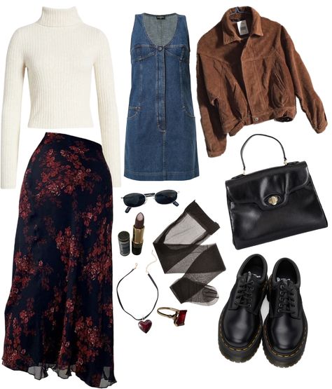 90s layering outfit outfit ideas | phoebe buffay inspired (friends) 90s Dr Martens Outfit, Phoebe Friends Aesthetic, Friends Inspired Outfits Phoebe, Pheobe Buffay Outfit Ideas, 90s Fashion Winter Outfits, 90s Polyvore Outfits, 90s Layering Outfit, Cute 90s Inspired Outfits, Phoebe Buffay Aesthetic Outfit