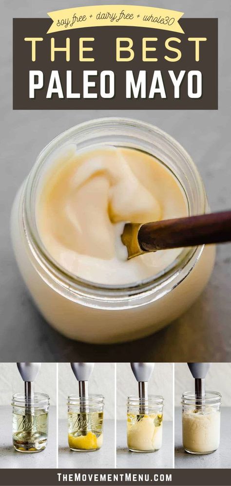 Healthy Alternative To Mayonnaise, Whole 30 Mayonnaise Recipe, Paleo Mayo Recipe, Avocado Mayonnaise Recipe, Paleo Mayonnaise Recipe, Dairy Free Mayo, Healthy Condiments, Healthy Sauce Recipes, Paleo Mayo