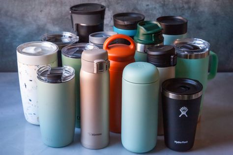 I Tested 15 Travel Mugs to Find the Best Ones for Coffee and Tea Instant Read Thermometer, Thermal Bottle, Travel Must Haves, Scrub Brush, Insulated Mugs, In The End, Travel Mugs, Stainless Steel Tumblers, Cup Holder