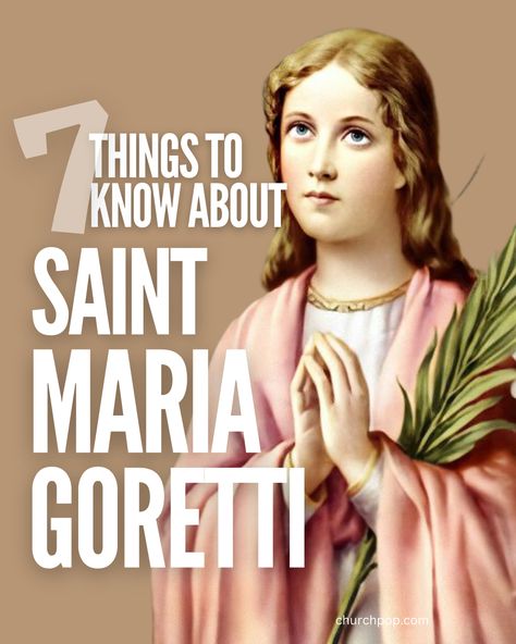 7 Things to Know About the Beautiful Saint Maria Goretti, Model of Forgiveness Maria Goretti Quotes, Saint Maria Goretti, St Maria Goretti, Female Saints, Jesus In The Temple, Saint Medals, Maria Goretti, St Maria, The Sacred Heart Of Jesus