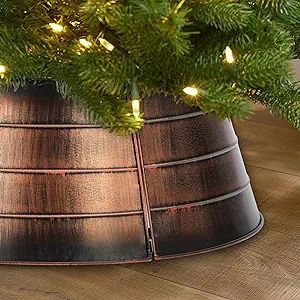 BAYN Metal Christmas Tree Collar, 23-Inch Diameter Base Cover Decorative Christmas Tree Ring Festive Xmas Artificial Tree Stand Cover for Christmas Decor Tree Stand Cover, Christmas Tree Stand Cover, Artificial Tree Stand, Tree Collar Christmas, Christmas Pathway Lights, Christmas Tree Ring, Christmas Tree Collar, Tree Collar, Golden Tree