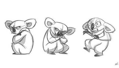 Melvin poses #model #sheet #expressions #poses #acting #character #design #animation #digital #art #drawing #sketch #artistoninstagram Koala Reference, Villain Expression, Koala Character Design, Animation Expressions, Koala Character, Sketchbook Development, Poses Sketch, Koala Cartoon, Panda Sketch