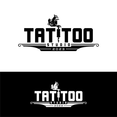 Simple vintage tattoo artist logo for tattoo studio Logo Design For Tattoo Artist, Tattoo Artist Logo Design, Artist Logo Design Creative, Tattoo Studio Logo, Artist Logo Design, Tattoo Logo, Incredible Tattoos, Dragon Tattoo Designs, Artist Logo