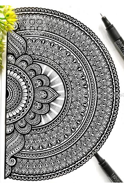 Large Mandala Drawing, Hardest Mandala Art, Mandala Drawing On Black Paper, Mandala Sketch Simple, Mandela Art Design, Modern Mandala Art, Hard Mandala Art, Mandala Art Simple Design, Big Mandala Art