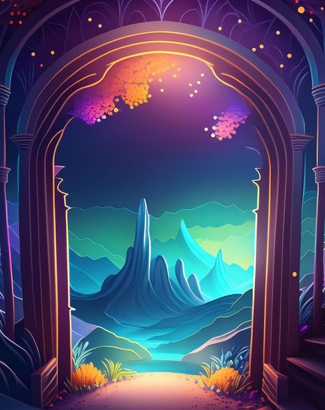 Pubmat Background Ideas, Magical Poster Design, Fantasy Background Magic, Poster Pmr, Raya Background Design, Fairytale Background Landscape, Pubmat Ideas, Edit Poster, Puzzle Feed