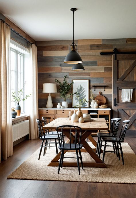 Rustic Home Decor Wood Paneling Makeover, Rustic Living Room Ideas, Paneling Makeover, Wood Feature Wall, Woodland Retreat, Rustic Home Decor Ideas, Wood Wall Design, Wood Plank Walls, Rustic Inspiration