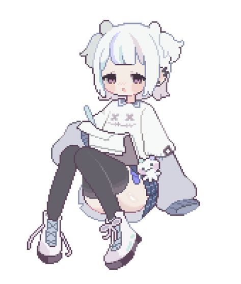 Vtuber Pose Reference, Bat Girl Oc, Pngtuber Ideas, Pngtuber Reference, Vtuber Design Ideas, Chibi Pixel Art, Vtuber Outfit Ideas, Pixel Art Pfp, Vtuber Aesthetic