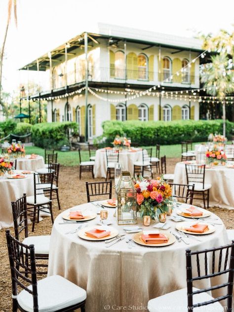 Ernest Hemingway Home & Museum | Key West, FL Reception Venues - The Knot Ernest Hemingway House, Florida Wedding Reception, Florida Keys Wedding Venues, Hemingway House, Florida Keys Wedding, Romantic Outdoor Wedding, Key West Wedding, Garden Venue, Key West Fl