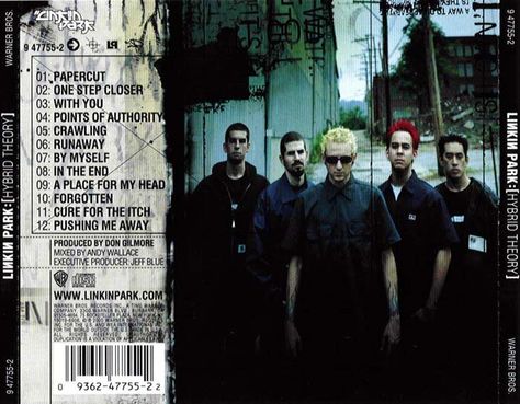 Back cover art for Linkin Park's "Hybrid Theory" Linkin Park Hybrid Theory, Joe Hahn, Rob Bourdon, Linkin Park Chester Bennington, Papa Roach, Linkin Park Chester, Mike Shinoda, Chester Bennington, Beastie Boys