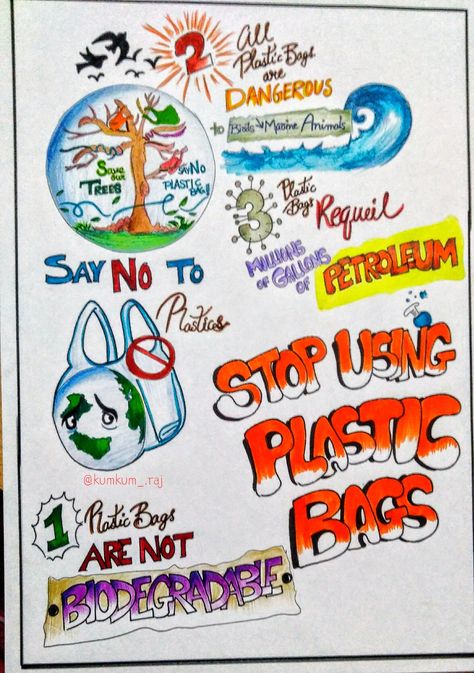 Say No To Plastic Posters, Slogan Poster, Say No To Plastic, Marine Animals, Biodegradable Products, Bullet Journal, For Kids, Quick Saves, Art