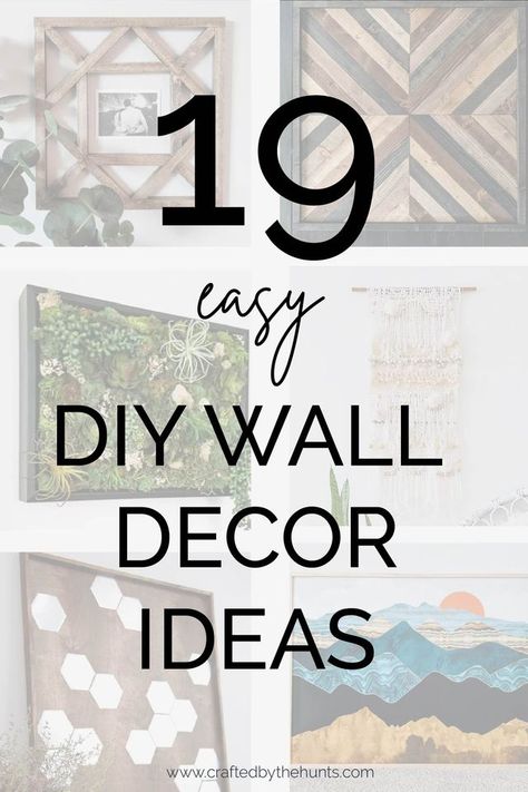 19 Easy DIY Wall Decor Ideas Diy Home Decor Wall Art, Paint Doors, Diy Large Wall Art, Diy Wall Decor Ideas, Diy Wall Art Ideas, Diy Porch Swing, Painting Tile Floors, Year Review, Painted Tile