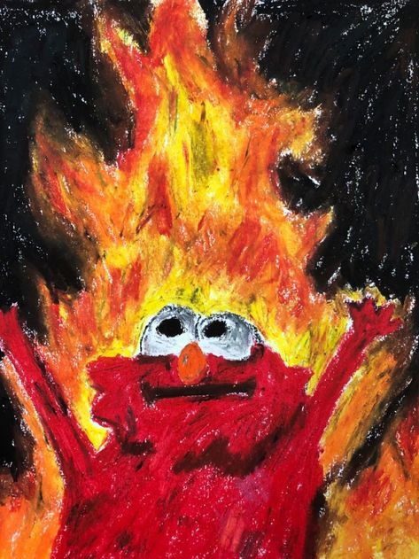 Oil Pastel Character Art, Drawing With Crayons Oil Pastels, Quick Oil Pastel Art, Oil Pastel Pop Art, Fire Oil Pastel, Oil Crayons Art, Stuff To Draw With Crayons, Skull Oil Pastel, Cool Crayon Drawings