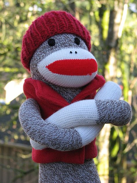 Sock Monkeys Diy, Sock Monkeys Tutorial, Sock Monkey Pattern, Crochet Sock Monkeys, Sock Monkey Dolls, Polymer Cane, Sock Monkey Party, Sock Monkey Birthday, Call Me Old Fashioned