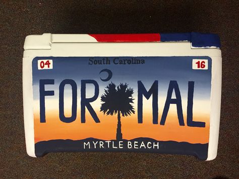 SC lisence plate Formal Cooler, Frat Coolers, Fort Lauderdale, Myrtle Beach, Coolers, South Carolina, License Plate