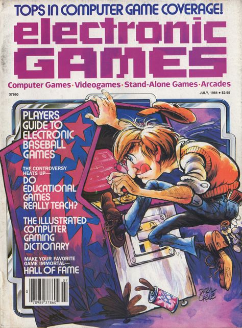 Electronic Games Magazine /026 July 1984-  http://www.twitter.com/SixaraTM   #gaming #gamer #magazines Gaming Magazine Cover, Game Magazine Layout Design, Media Coursework, 80s Magazine, Gaming Magazine, Game Magazine, Typography Magazine, Video Game Magazines, Gaming Magazines