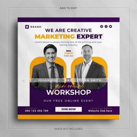 Live Webinar Poster, Webinar Poster Design, Talk Poster, Webinar Poster, Workshop Poster, Corporate Social Media Post, Webinar Design, Corporate Social Media, Food Web Design