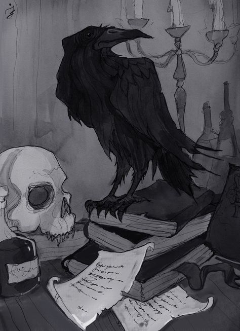 Abigail Larson Art Sinistre, A Crow, 다크 판타지, Witch Art, Art Et Illustration, Creepy Art, Art And Illustration, Gothic Art, Kraken