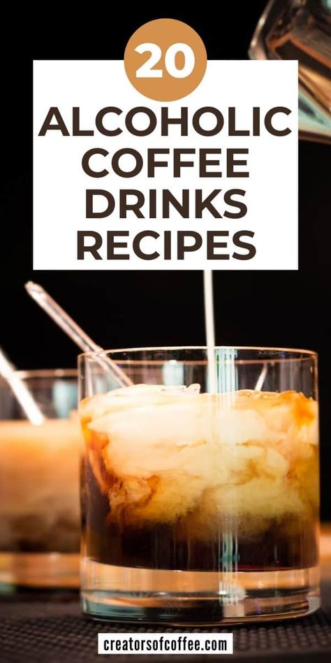 Turn your coffee into something special with the best alcoholic coffee drinks recipes. From iced coffee drinks with alcohol to the best coffee cocktail recipes and hot coffee drinks with alcohol, you are sure to find a new favorite in our list #coffeecocktail #alcoholiccoffeedrinks Coffee With Liquor Recipes, Coffee Booze Drinks, Coffee Cocktails Iced, Mexican Coffee Recipe With Alcohol, Coffe Alcoholic Drinks, Rum And Coffee Drinks, Coffee Mixed Drinks, Coffee With Alcohol Recipes, Coffee Shots Alcohol