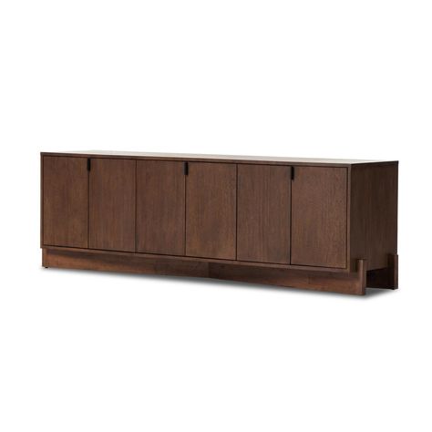 Shop Castillo Media Console at Burke Decor today. Quick ship and free shipping available for select items in the US. International shipping available. Wood Media Console, Media Console Table, Modern Entertainment Center, Hide Rug, Cabinet Shelving, Cord Management, Rustic Lodge, Wooden Design, High Fashion Home