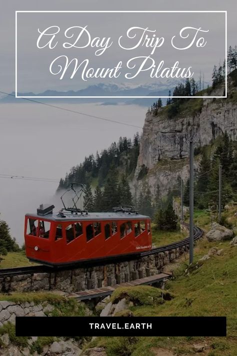 Located in Central Switzerland is Mount Pilatus, a majestic and spectacular natural beauty. This jagged mountain that overlooks Lucerne, stands 2132 meters above sea level. The views of Lucerne and the Swiss Alps from top of Mount Pilatus are simply stunning. Being one of the most scenic spots in Switzerland, a visit to Mt. Pilatus is something that you just cannot miss. Join us on our ascent to Mt Pilatus while taking in the natural beauty of the Swiss Alps. Mount Pilatus, Disney Paris, Road Trip Europe, Active Volcano, Lucerne, Snowy Mountains, Swiss Alps, Sea Level, Round Trip