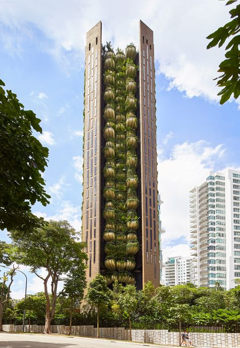 Heatherwick Studio's EDEN skyscraper has plant-filled balconies Heatherwick Studio, Biophilic Architecture, Thomas Heatherwick, High Rise Apartments, Green Architecture, London Design, Green Building, Residential Building, Studio S